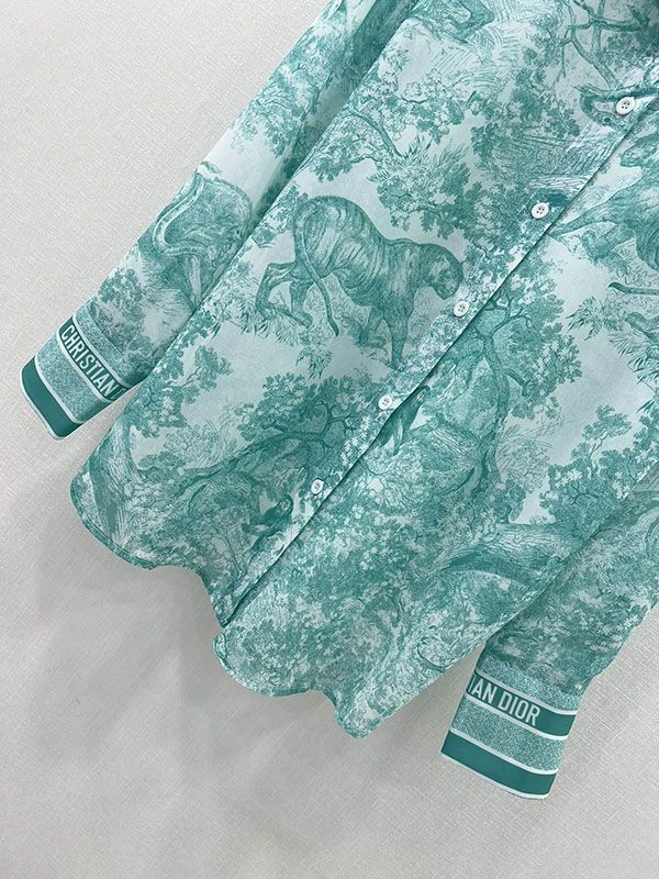 ディオール Toile de Jouy モチーフ ロングブラウス deo81962